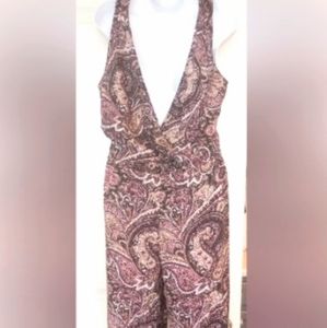 (New)Jumpsuit Paisley Tall/Can Hem on request. Inseam 35"
